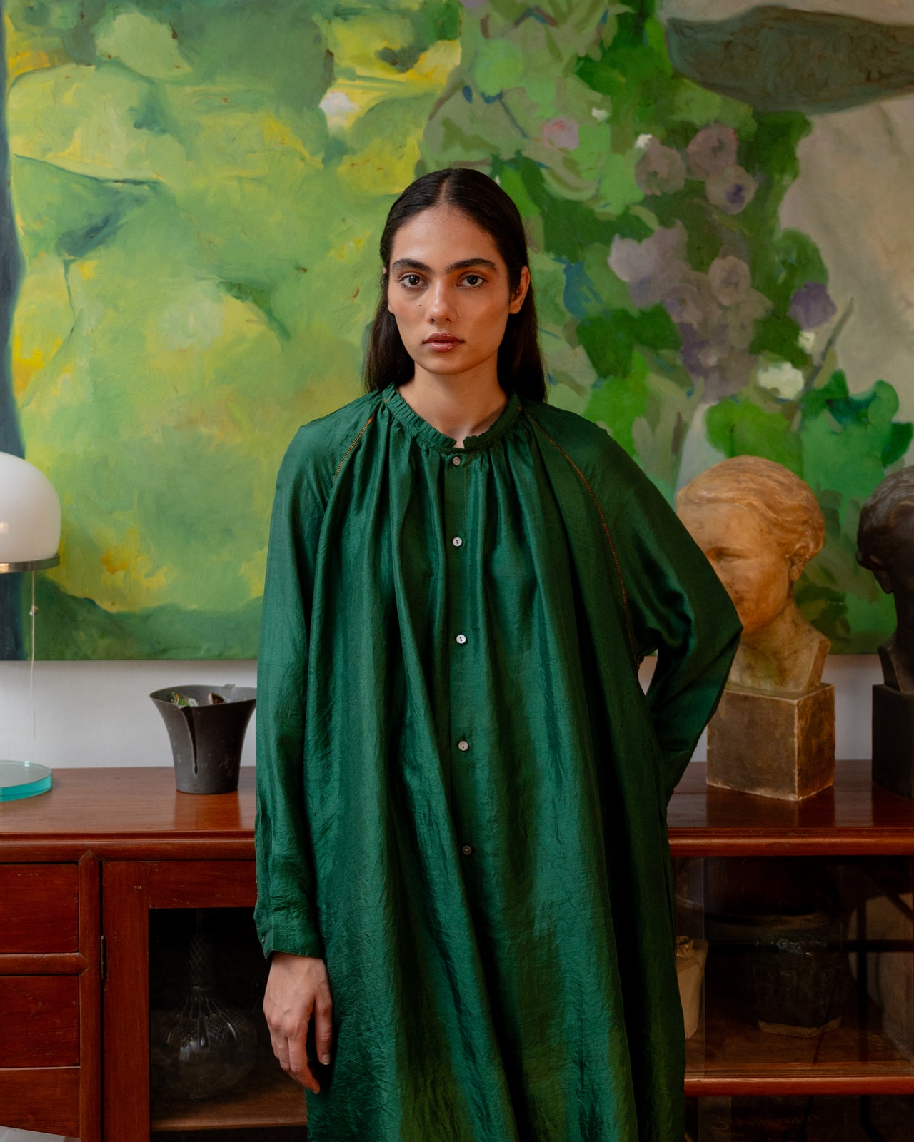 Carol Dress - Forest Green