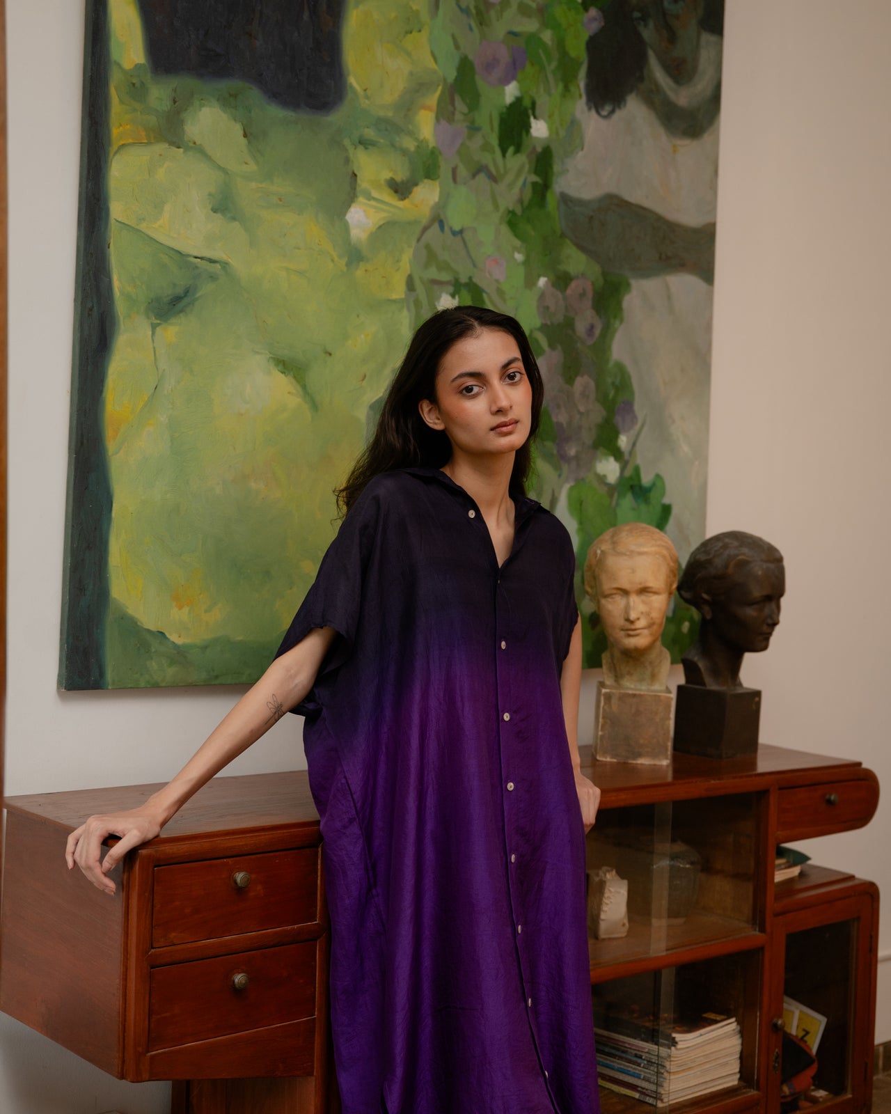 Shirt Dress - Purple Ombre