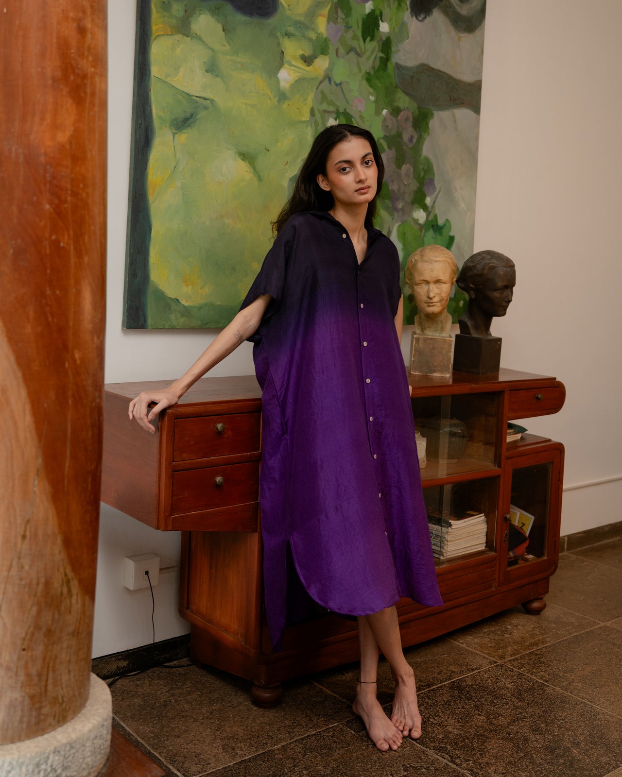 Shirt Dress - Purple Ombre