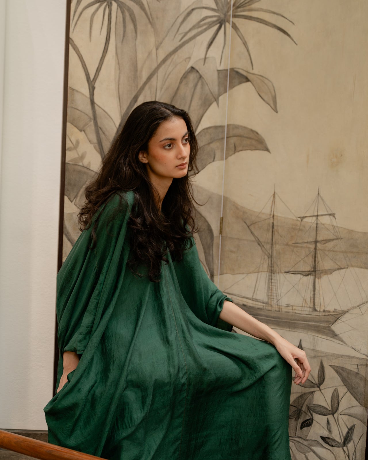 Pondy Kaftan - Forest Green