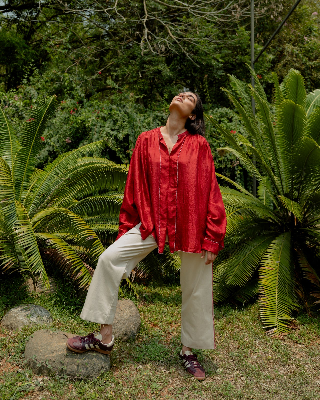 Noa Shirt - Crimson Red