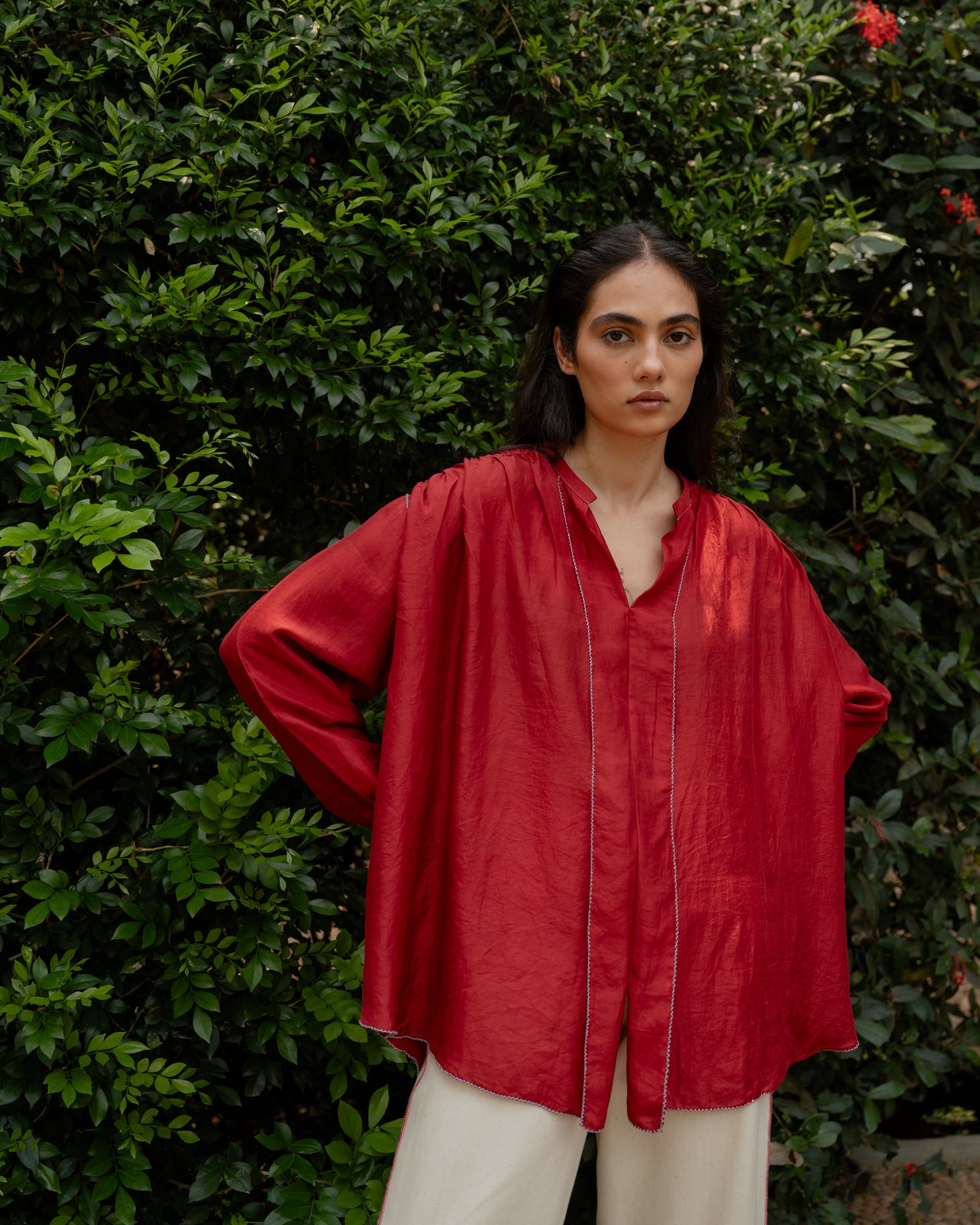 Noa Shirt - Crimson Red