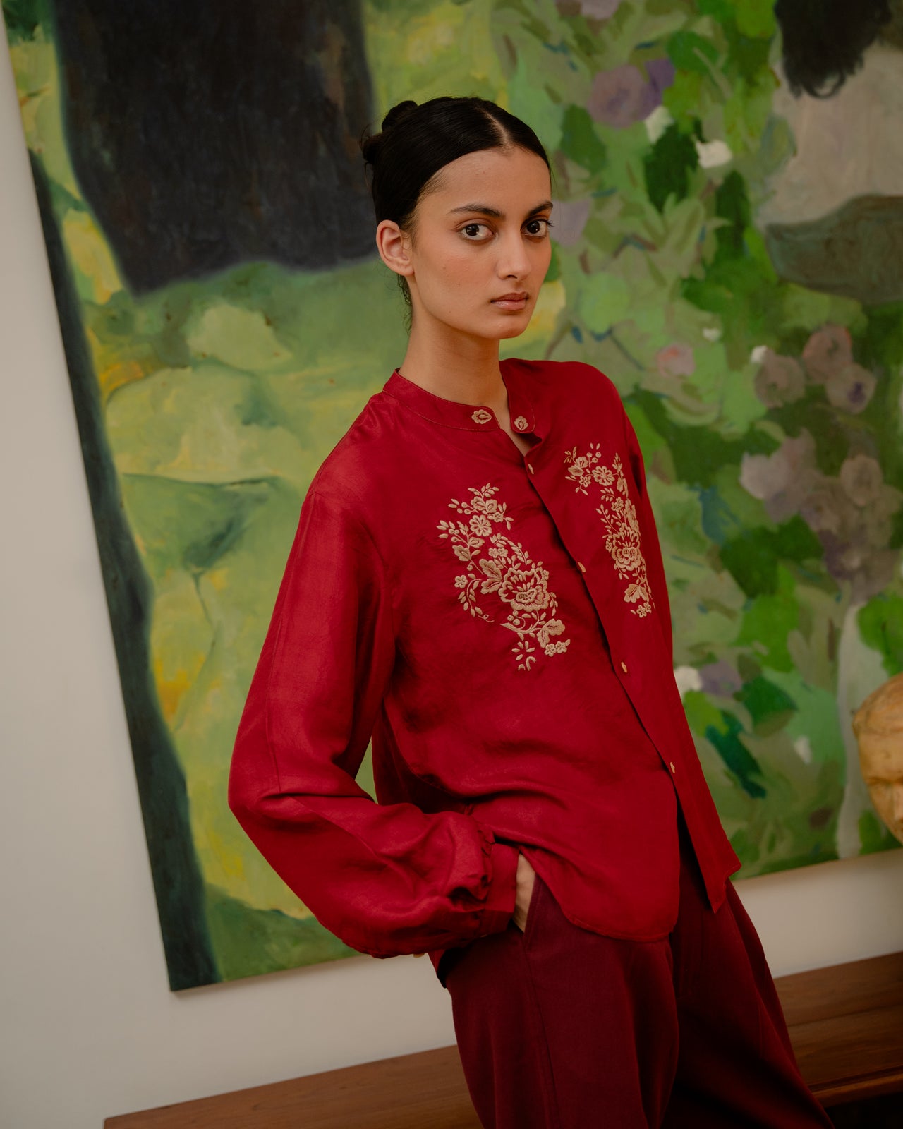 Sara Shirt - Crimson Red