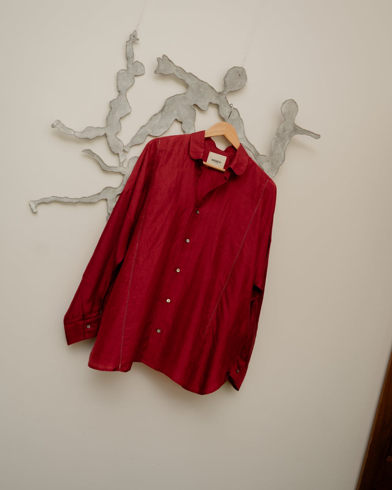 Boxy Shirt - Crimson Red