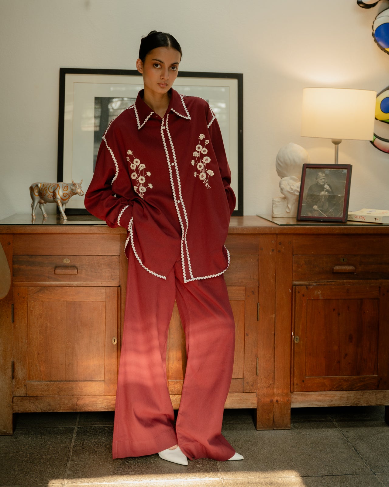 Blanca Shirt - Maroon