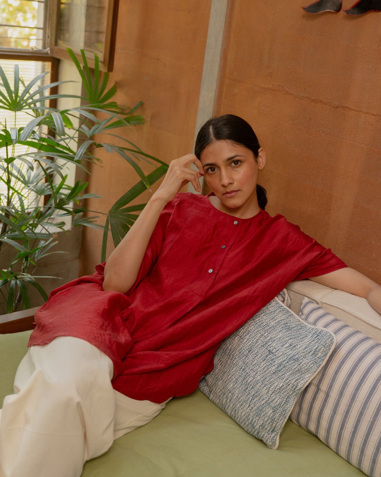 Daisy Top - Crimson Red