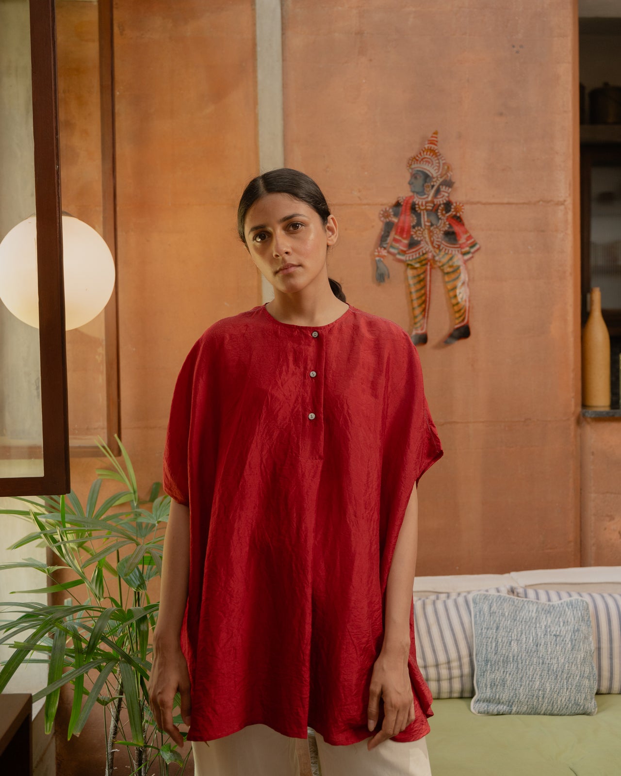 Daisy Top - Crimson Red