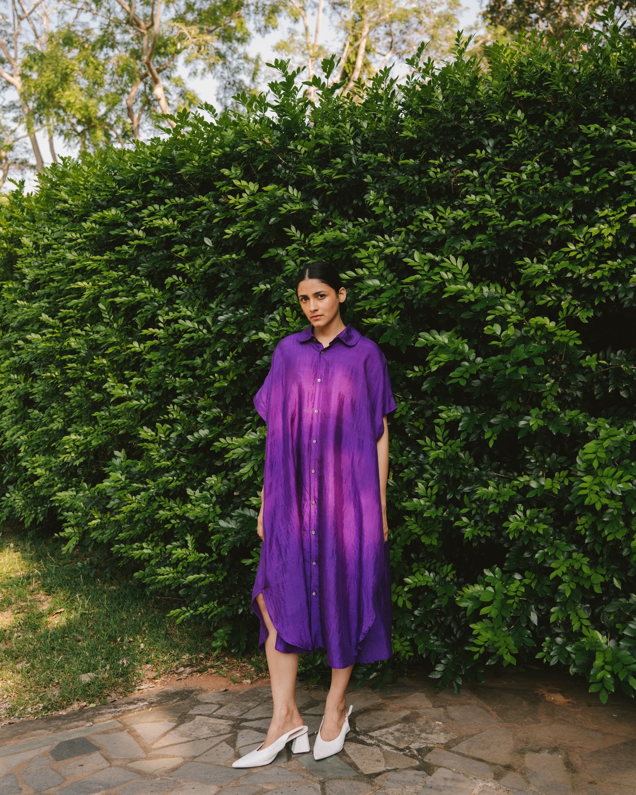Shirt Dress - Purple