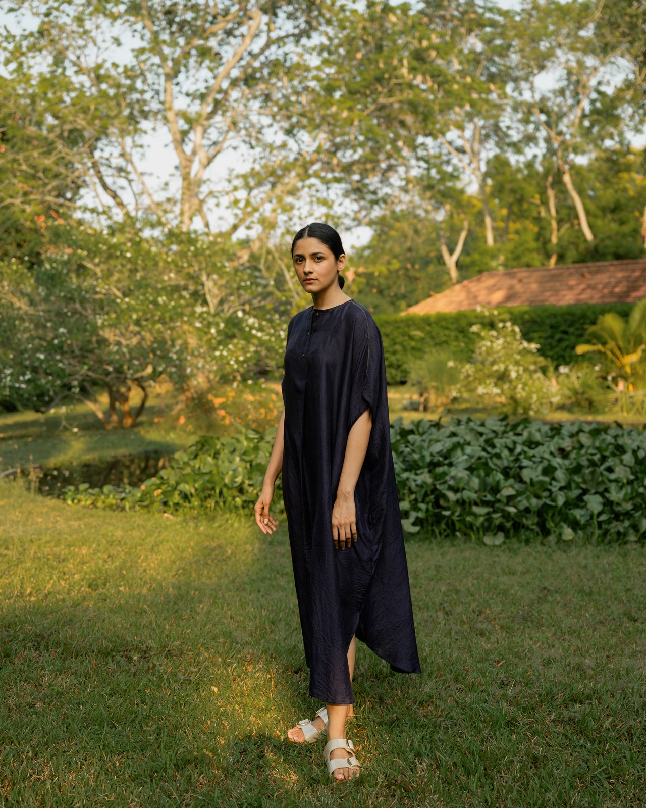 Pleated Kaftan - Kala Jamun