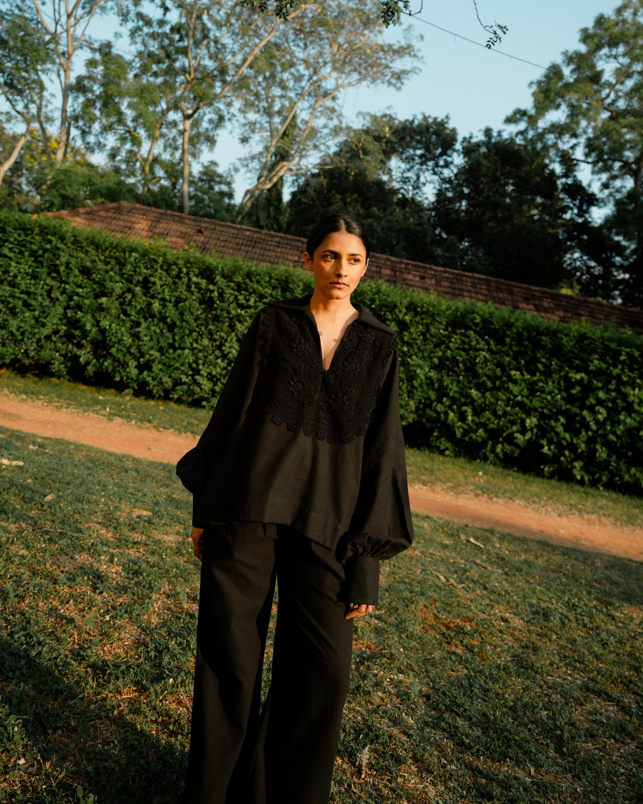 Crochet Shirt - Black