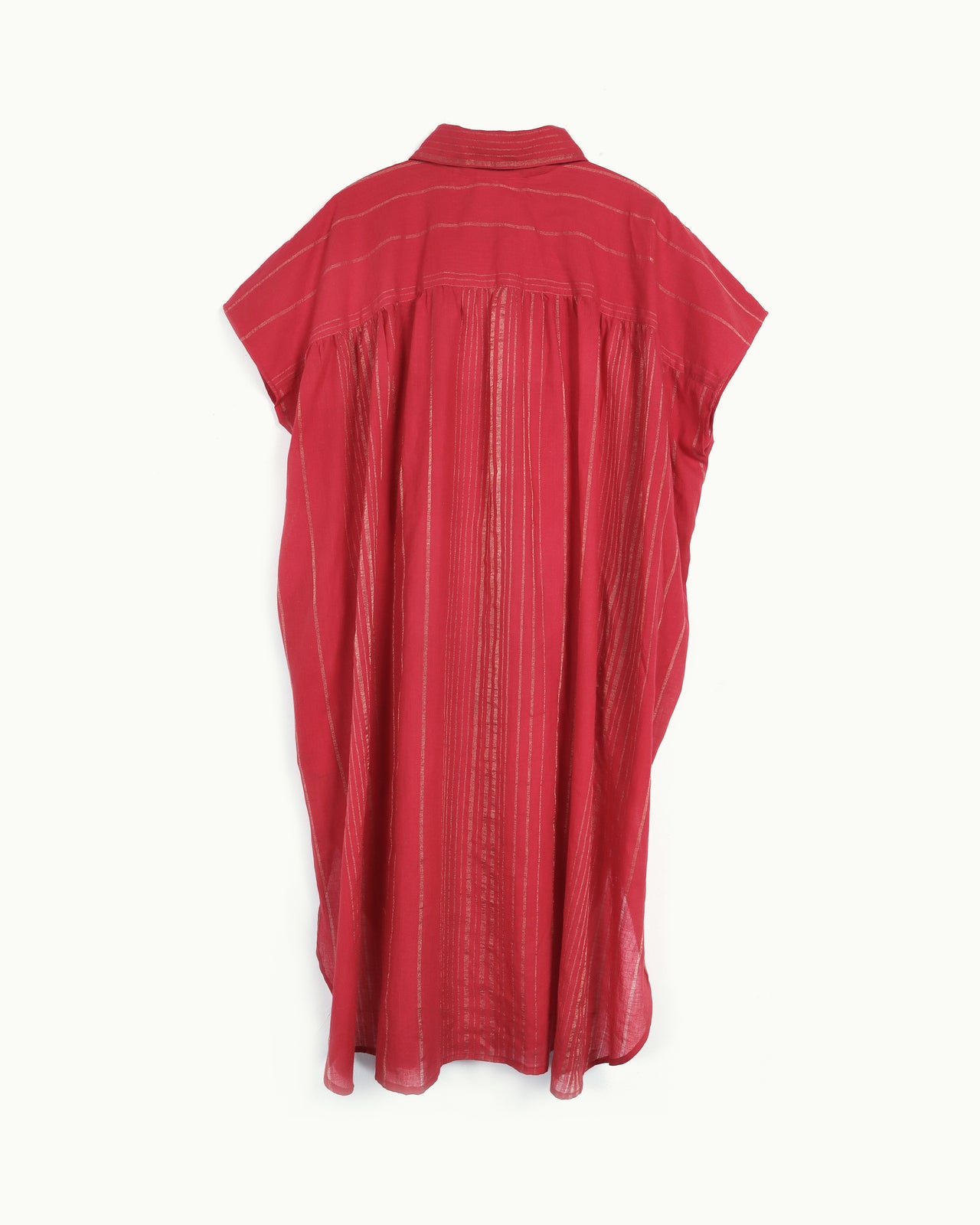 Kaftan Shirt Dress-Red