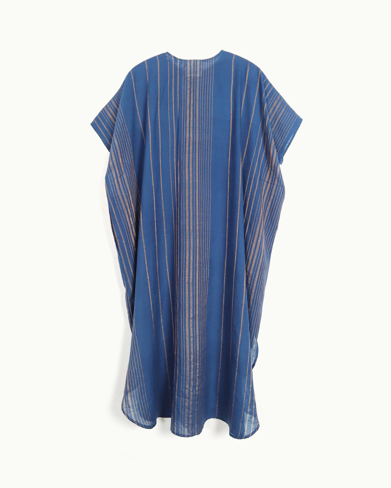 Pleated Kaftan Long-Blue