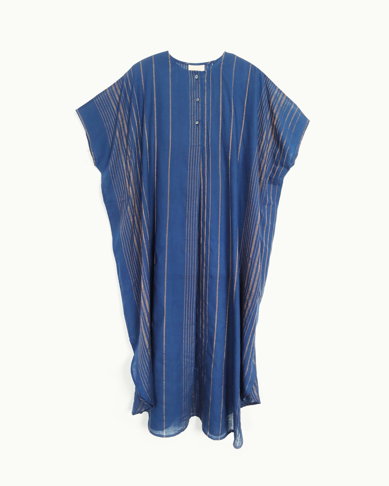 Pleated Kaftan Long-Blue