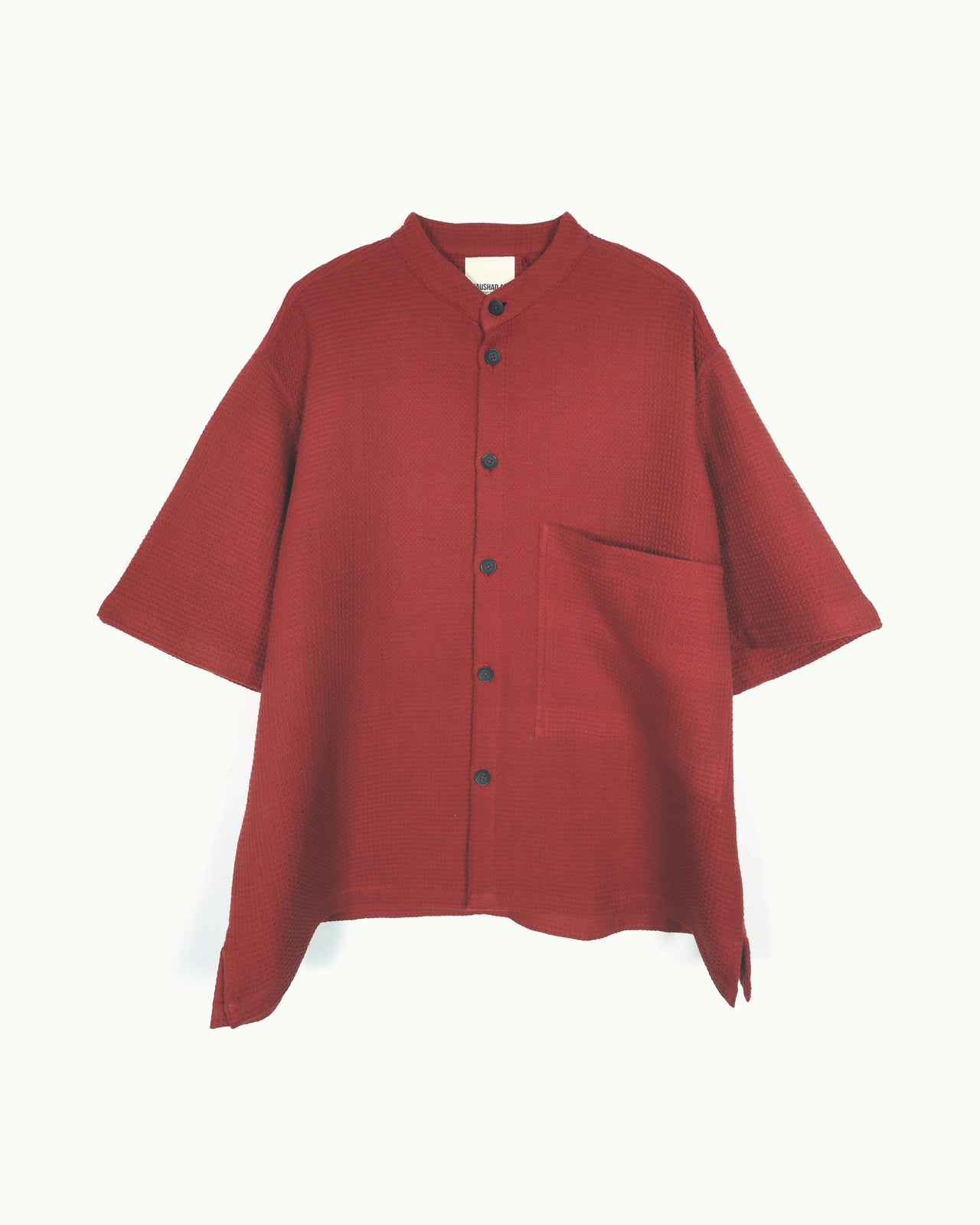 Look 19 M_Red Waffle Shirt