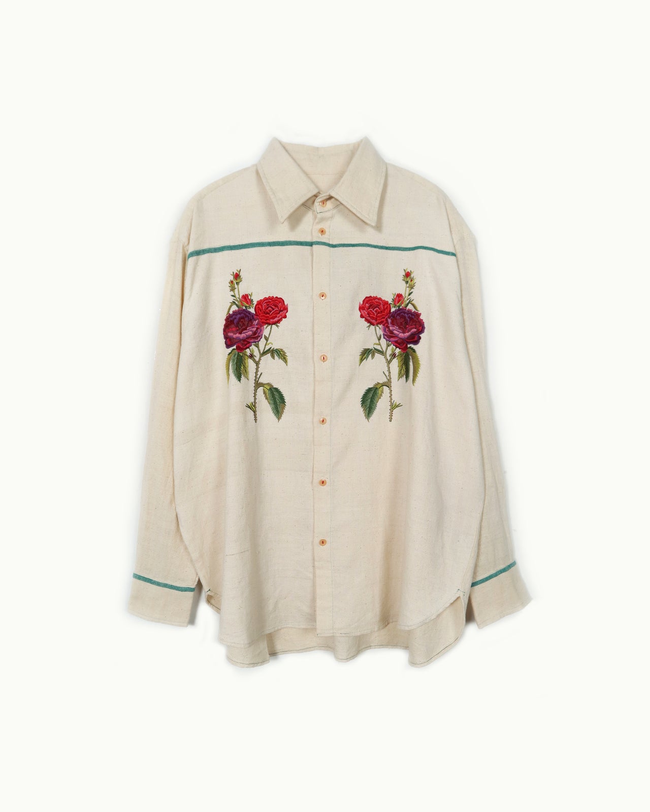 Rose Shirt Pondicherry -Green Line