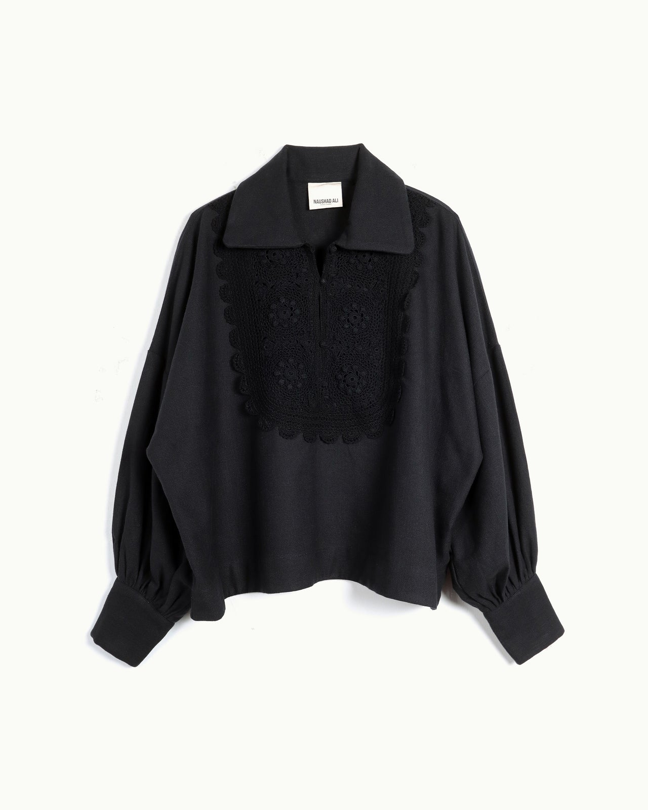 Crochet Shirt Black