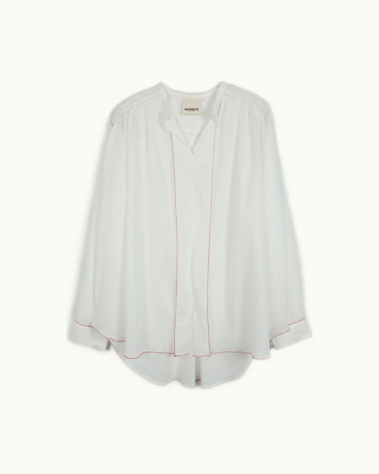 TR Look 17 Embroidered Shirt -Red