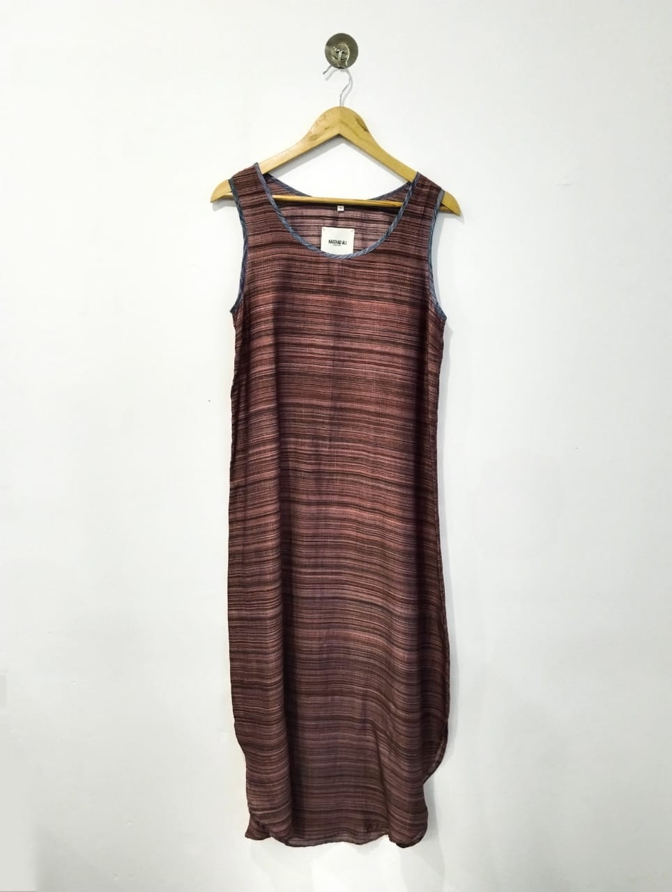 Slip Dress Silk Cotton Striped - 50% OFF