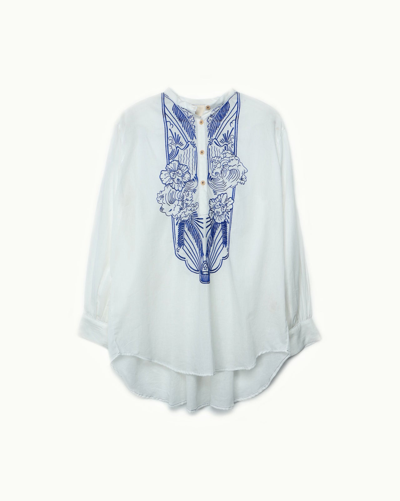 Dog Embroidery White Shirt