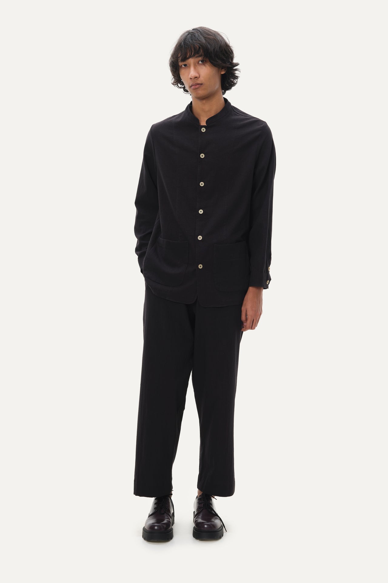 Nehru collar shirt - Black