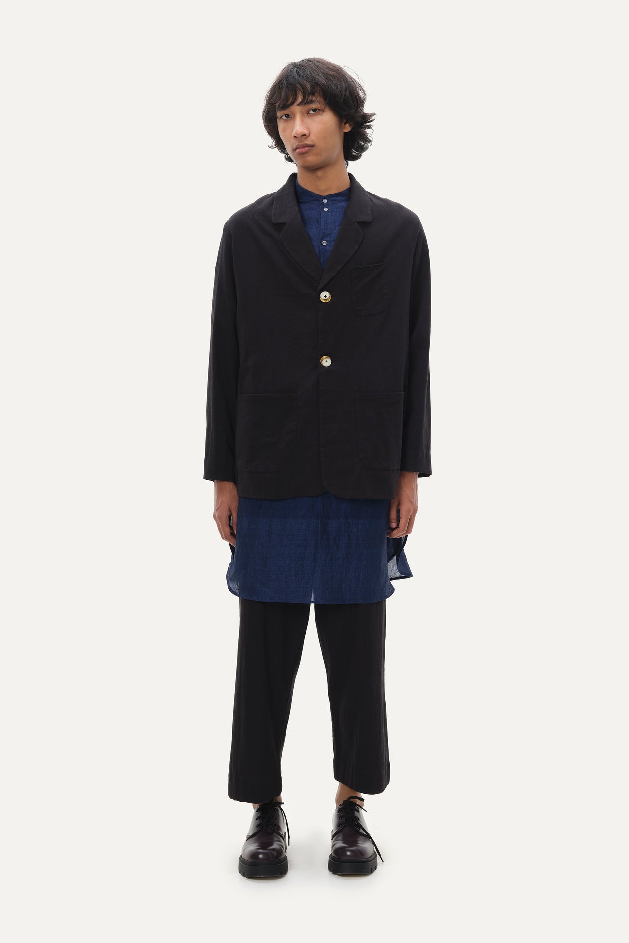 Lapel jacket co-ord - Black