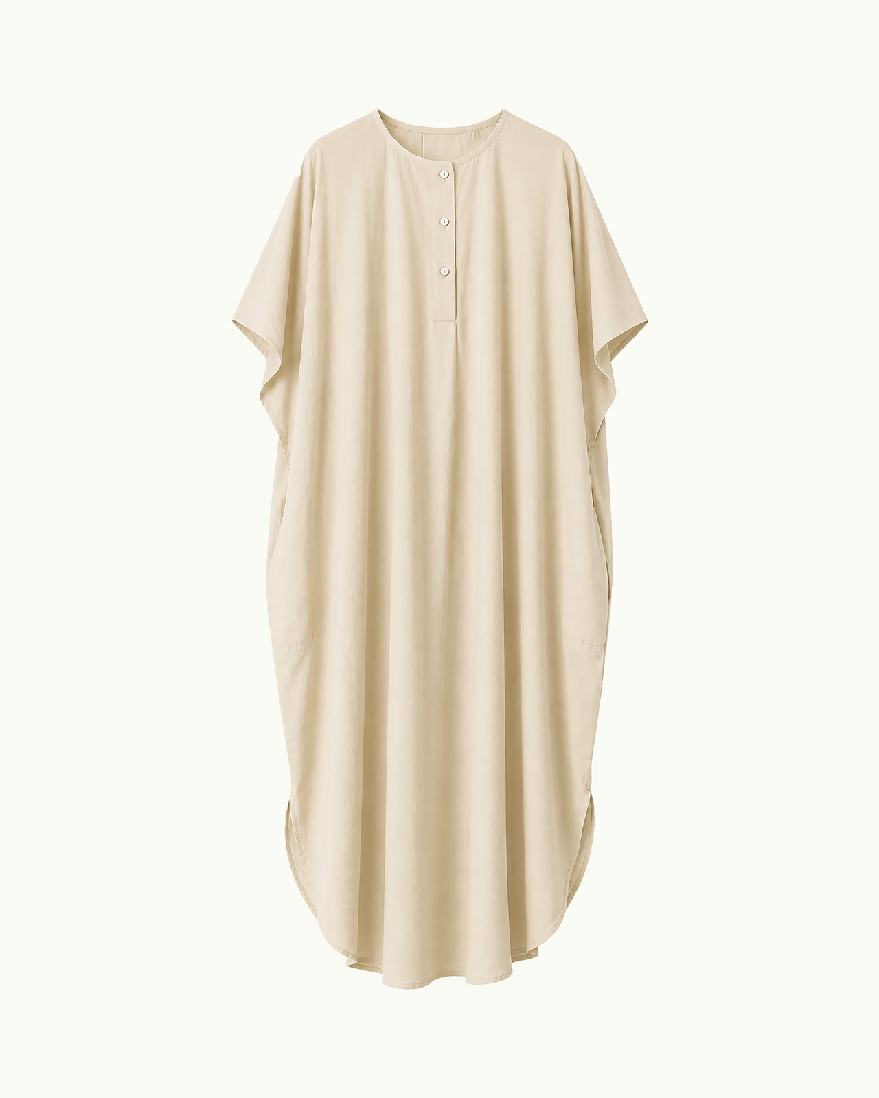 Pleated Kaftan - Handwoven Cotton Ombre
