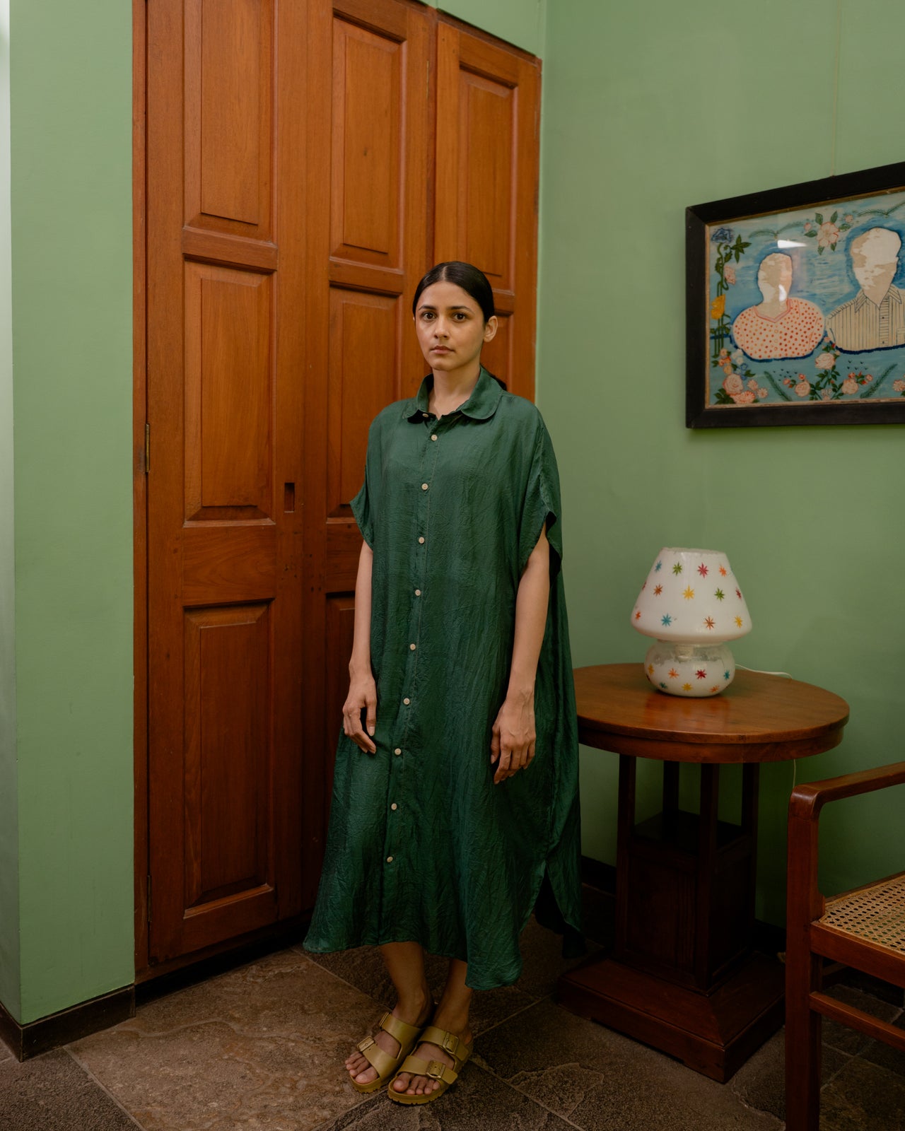 Shirt Dress - Forest Green
