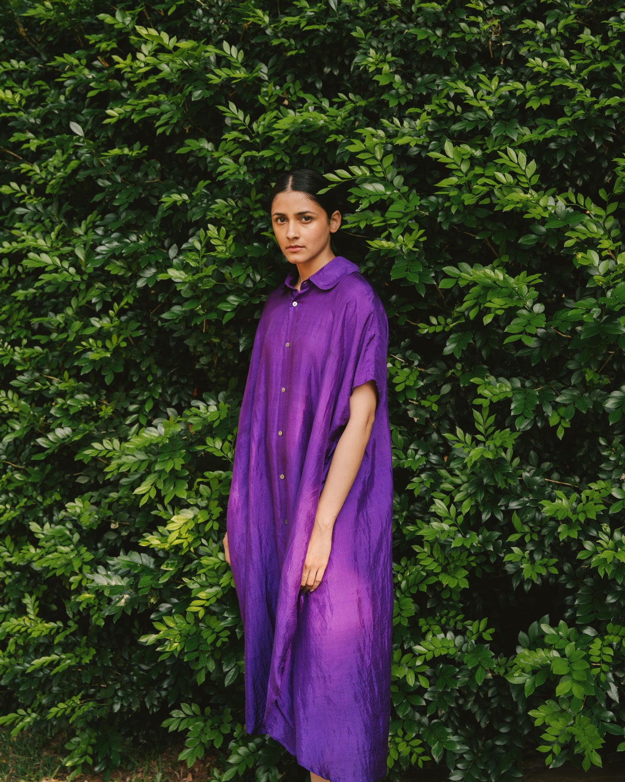 Shirt Dress - Purple