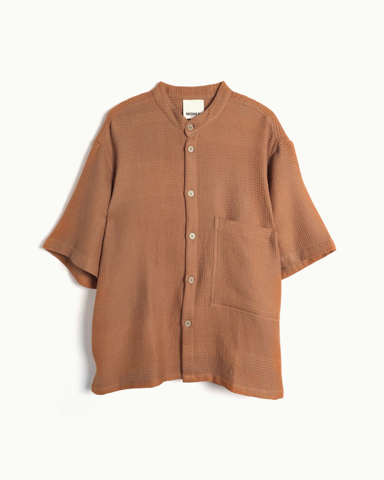 Look 19 M  Brown Waffle Shirt