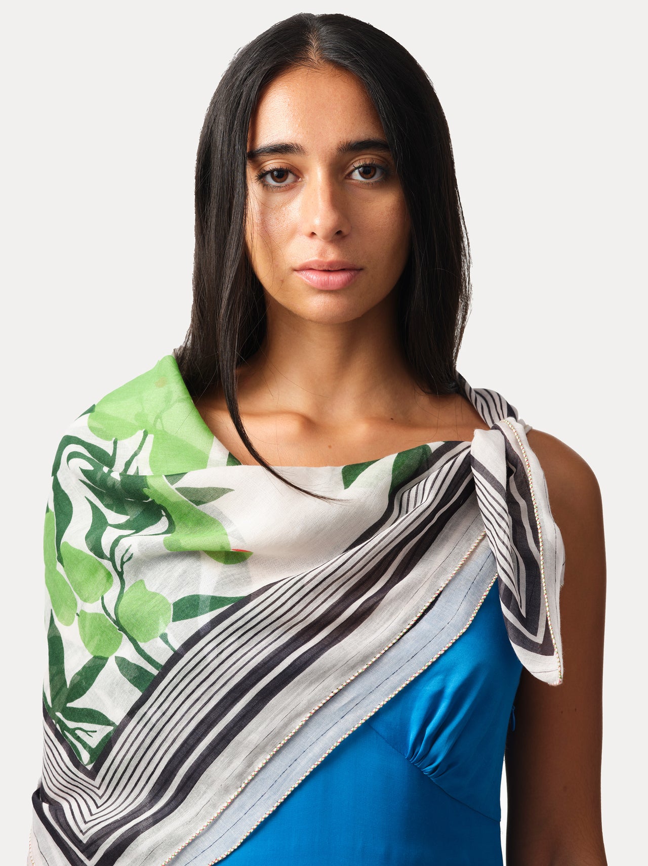 Cotton scarf - Mangoes & Parrots