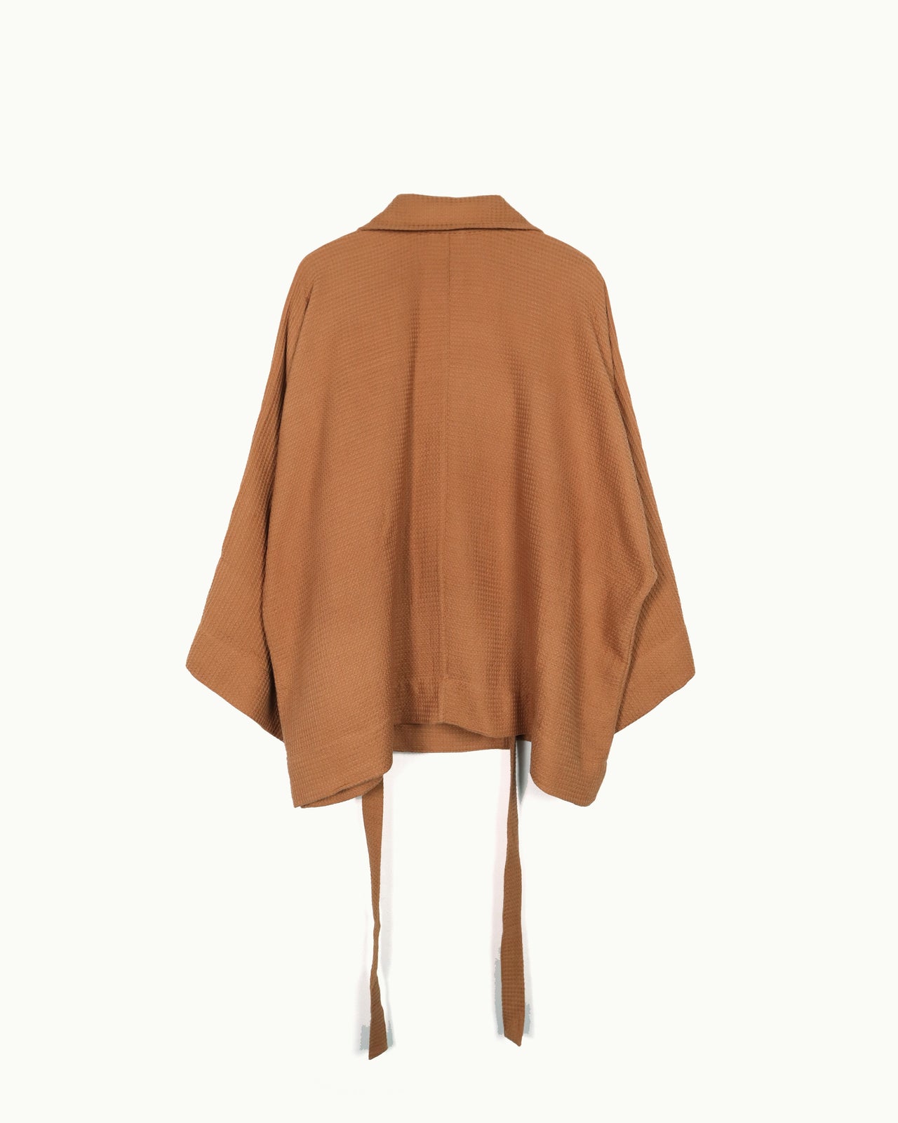 Brown Waffle Half Trench Coats