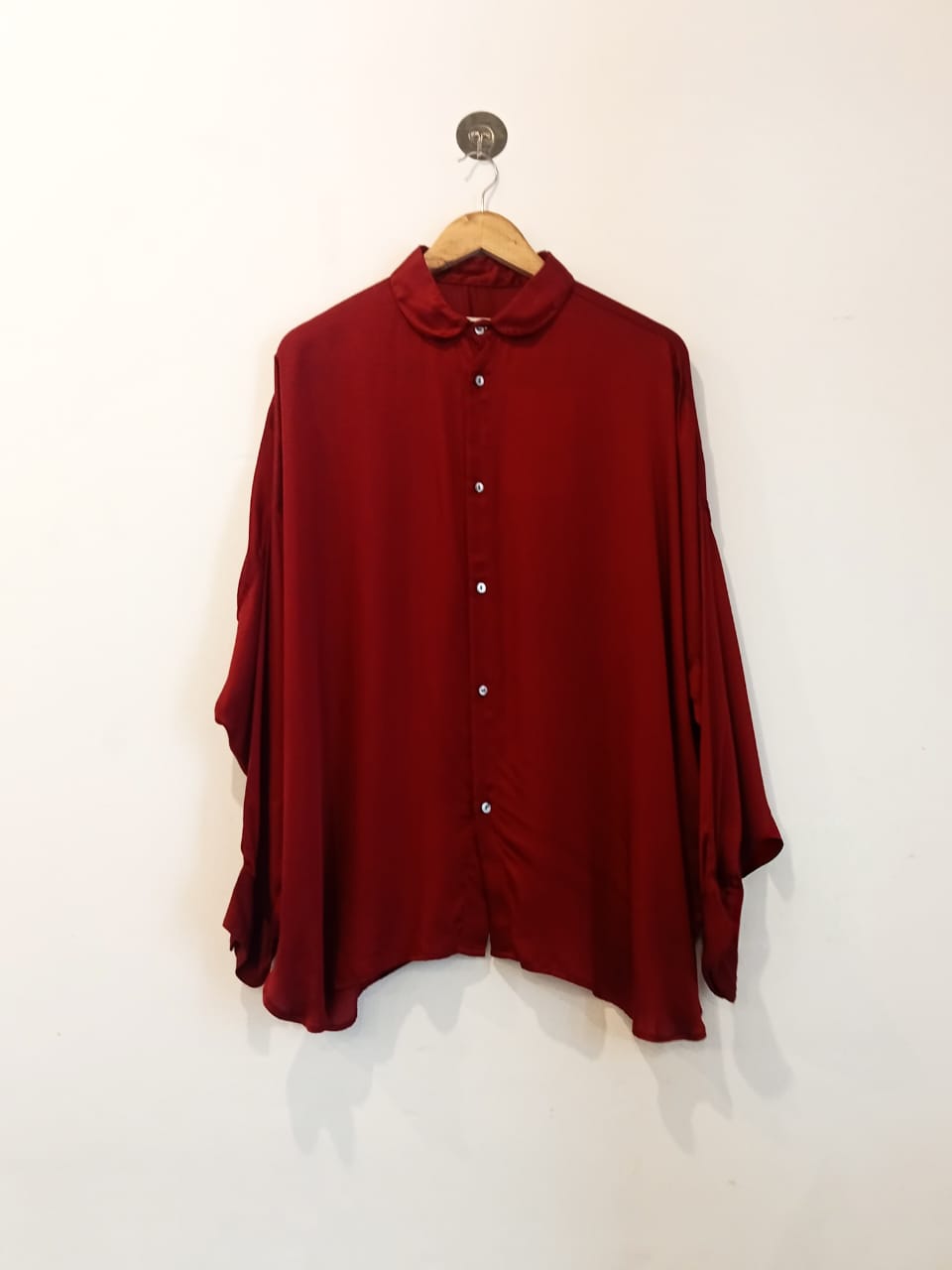 Boxy Shirt Silk Satin - 15% OFF
