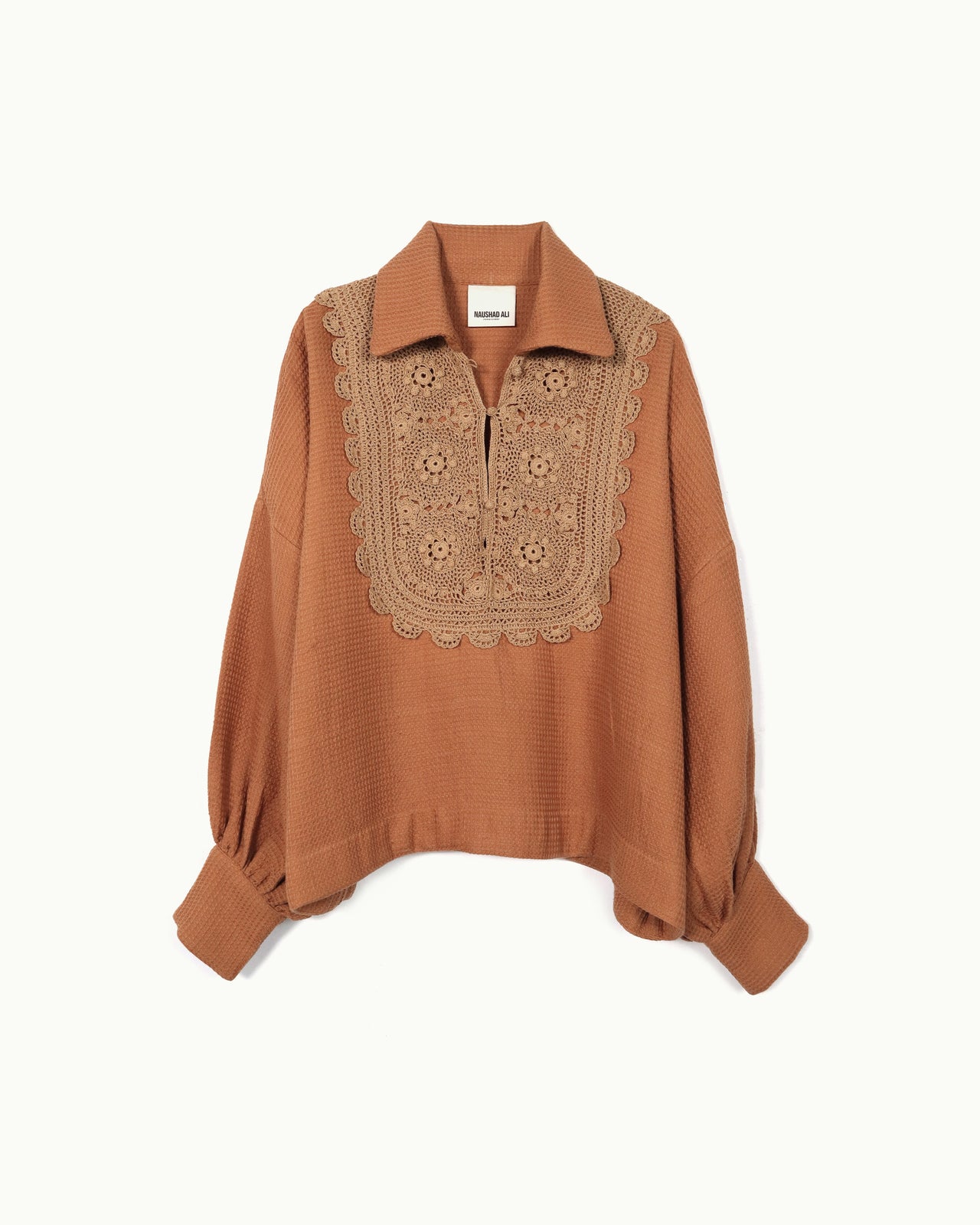 Crochet Shirt  Brown